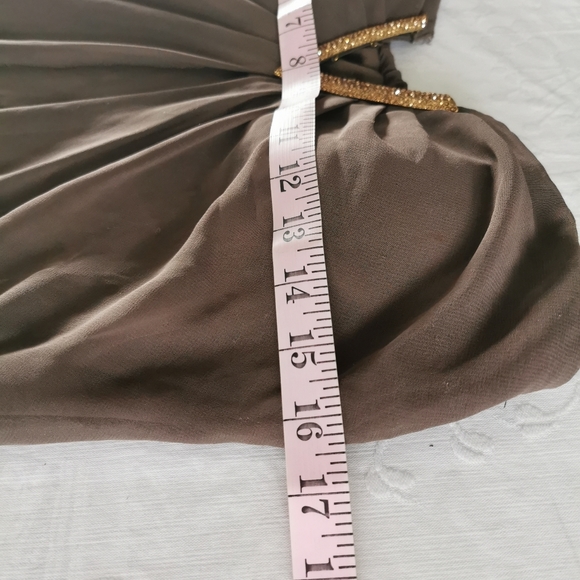 Marineblu Brown Strapless High Low Dress Size L - Picture 9 of 11